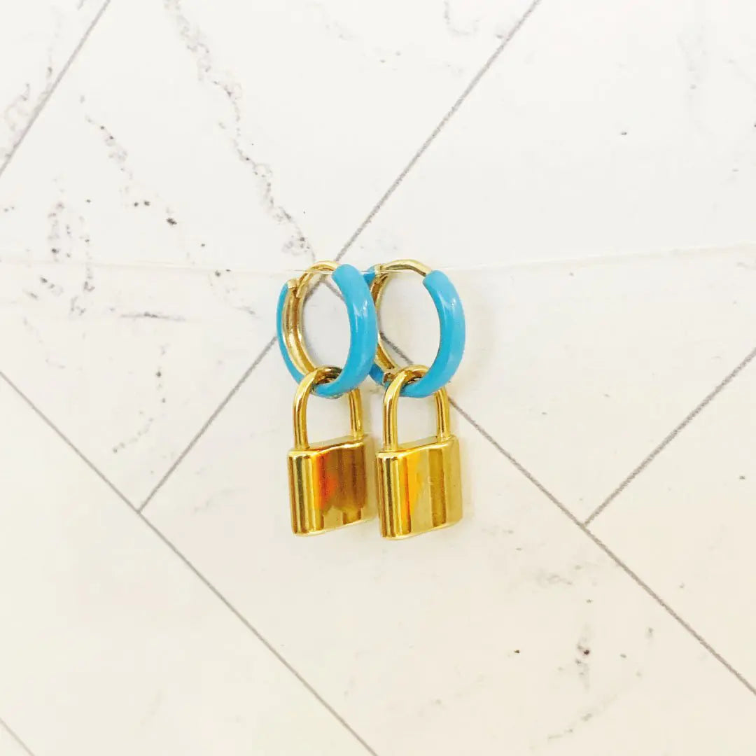 Small Lock Loop Earrings
