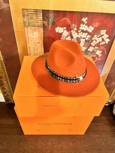 Wool Fedora Hat With Punk Ribbon